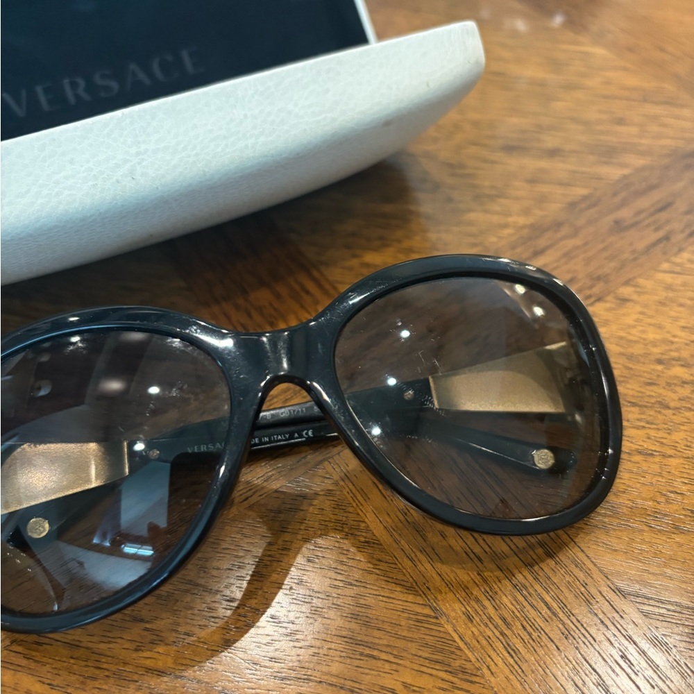 Versace Glossy Black Sunglasses